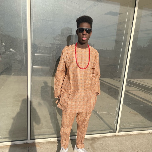 African clothing for men top and bottom Danshiki - Picture 1 of 5